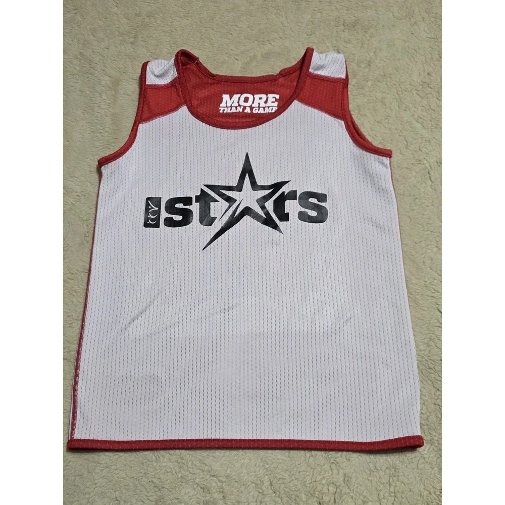 Score Reversible Basketball Jersey Youth YS Red White Stars #13 Mesh Tank Top